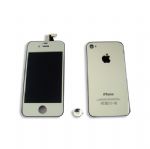 lcd pantalla Iphone 4s original lcd con copy touch mas joystick y tapa trasera plateada